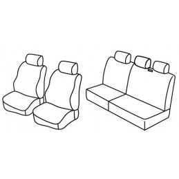 Set coprisedili Superior - Nero Grigio - Fiat Punto 5p (fino al 2001) (09 99 2001)