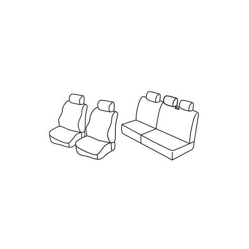 Set coprisedili Superior - Nero Grigio - Fiat Punto 5p (fino al 2001) (09 99 2001)