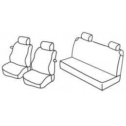 Set coprisedili Superior - Grigio Nero - Fiat Punto 3p (dal 2001) (2001 08 09)