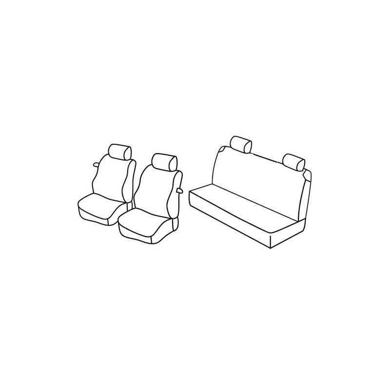 Set coprisedili Superior - Nero Grigio - Fiat Punto 3p (dal 2001) (2001 08 09)