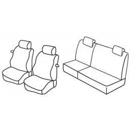 Set coprisedili Superior - Nero Blu - Fiat Punto 3p (dal 2001) (2001 08 09)