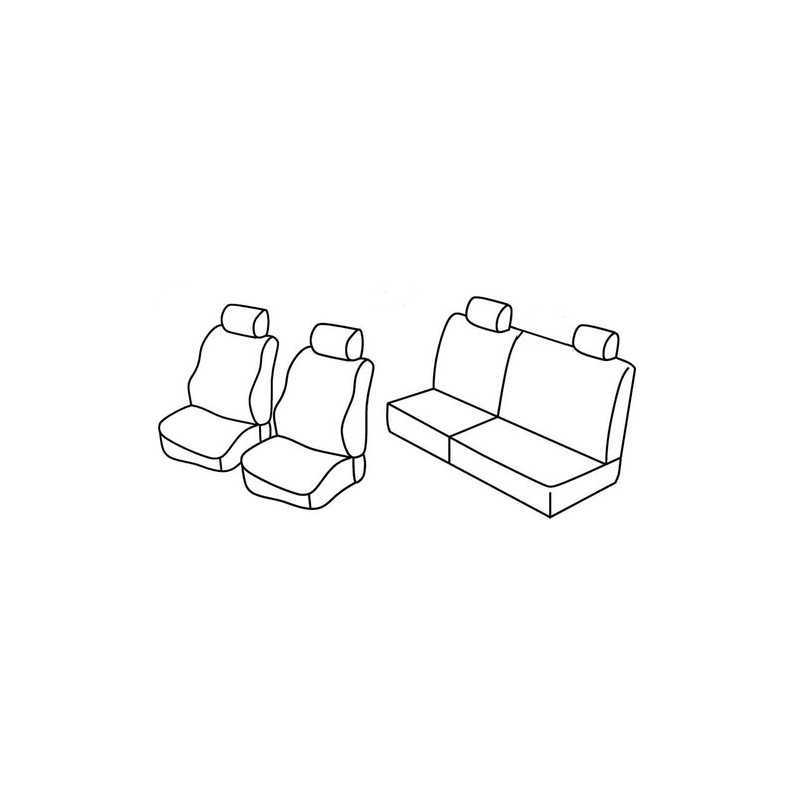 Set coprisedili Superior - Nero Grigio - Fiat Punto 5p (dal 2001) (2001 08 09)
