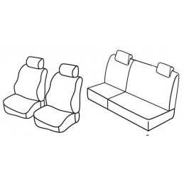 Set coprisedili Superior - Nero Rosso - Fiat Punto 5p (dal 2001) (2001 08 09)