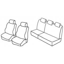 Set coprisedili Superior - Nero Rosso - Fiat Punto 5p (dal 2001) (2001 08 09)