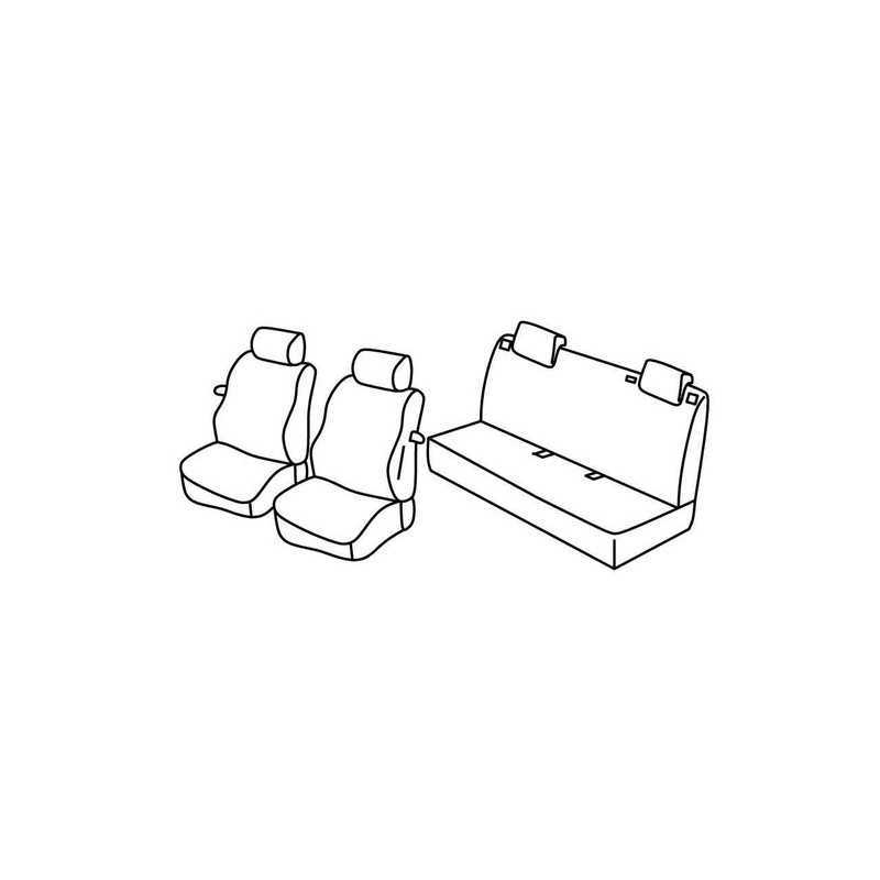 Set coprisedili Superior - Nero Rosso - Fiat Grande Punto 3p (09 05 04 12) - Fiat Punto Evo 3p (10 09 04 12)