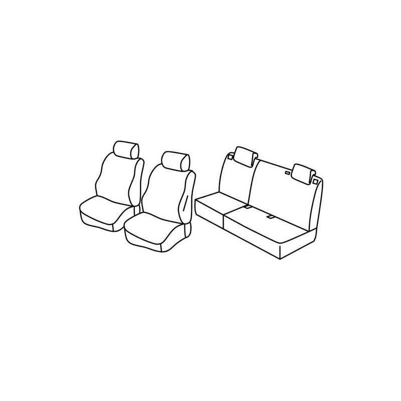 Set coprisedili Superior - Nero Blu - Fiat Grande Punto 5p (09 05 04 12) - Fiat Punto Evo 5p (10 09 04 12)