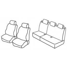 Set coprisedili Superior - Grigio Nero - Fiat Punto 5p (01 12 )