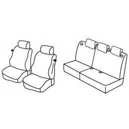 Set coprisedili Superior - Nero Grigio - Fiat Grande Punto 3p (09 05 04 12)