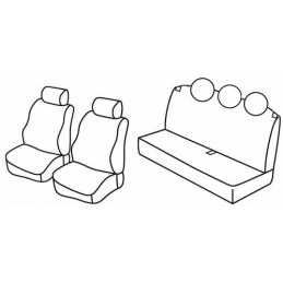 Set coprisedili Superior - Nero Blu - Fiat Panda (02 12 )