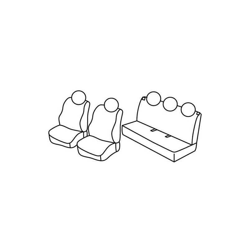 Set coprisedili Superior - Nero Blu - Fiat Panda (02 12 )