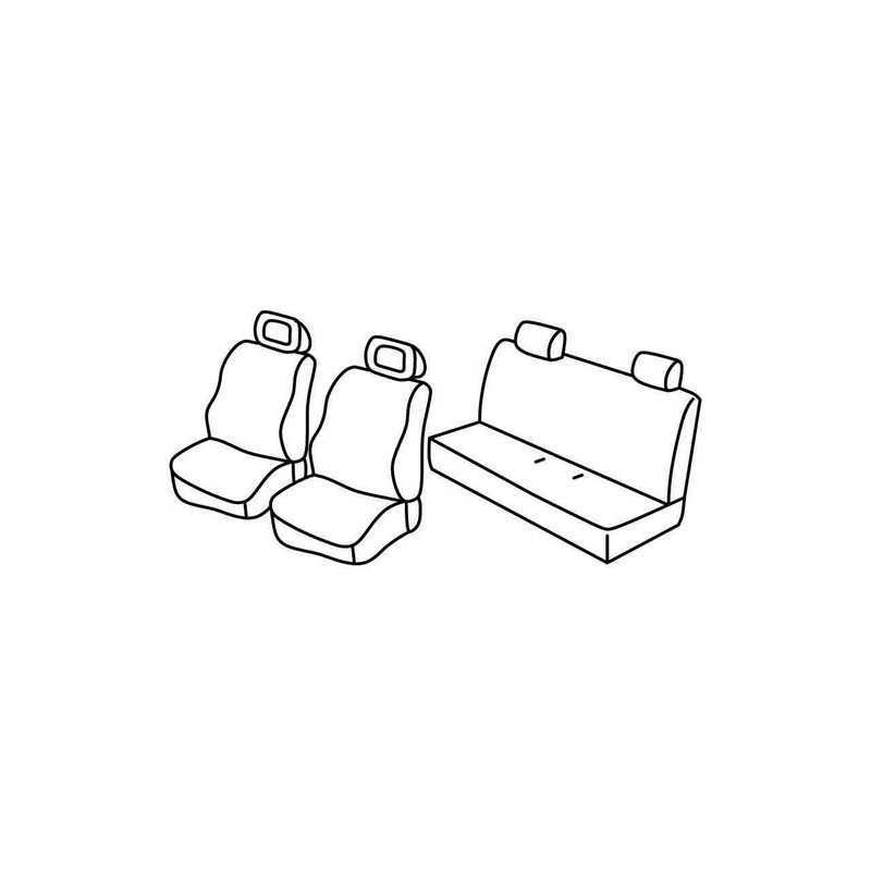 Set coprisedili Superior - Nero Blu - Fiat Panda (Dynamic) (09 03 01 12)