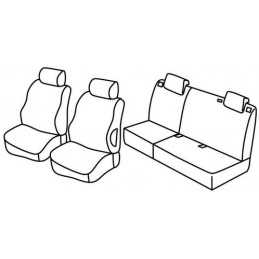 Set coprisedili Superior - Nero Rosso - Fiat Grande Punto 5p (09 05 04 12) - Fiat Punto Evo 5p (10 09 04 12)
