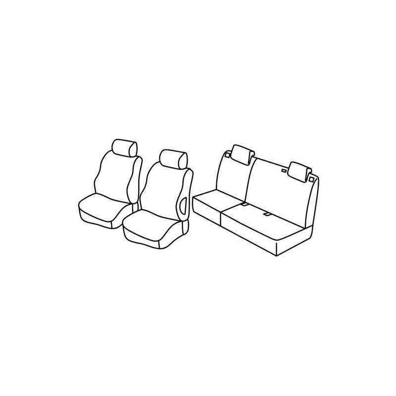 Set coprisedili Superior - Nero Rosso - Fiat Grande Punto 5p (09 05 04 12) - Fiat Punto Evo 5p (10 09 04 12)