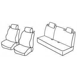 Set coprisedili Superior - Grigio Nero - Ford Fiesta 3p (09 08 05 17)