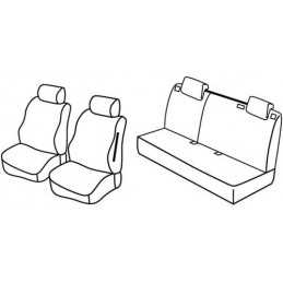 Set coprisedili Superior - Nero Grigio - Ford Fiesta 5p (09 08 05 17)