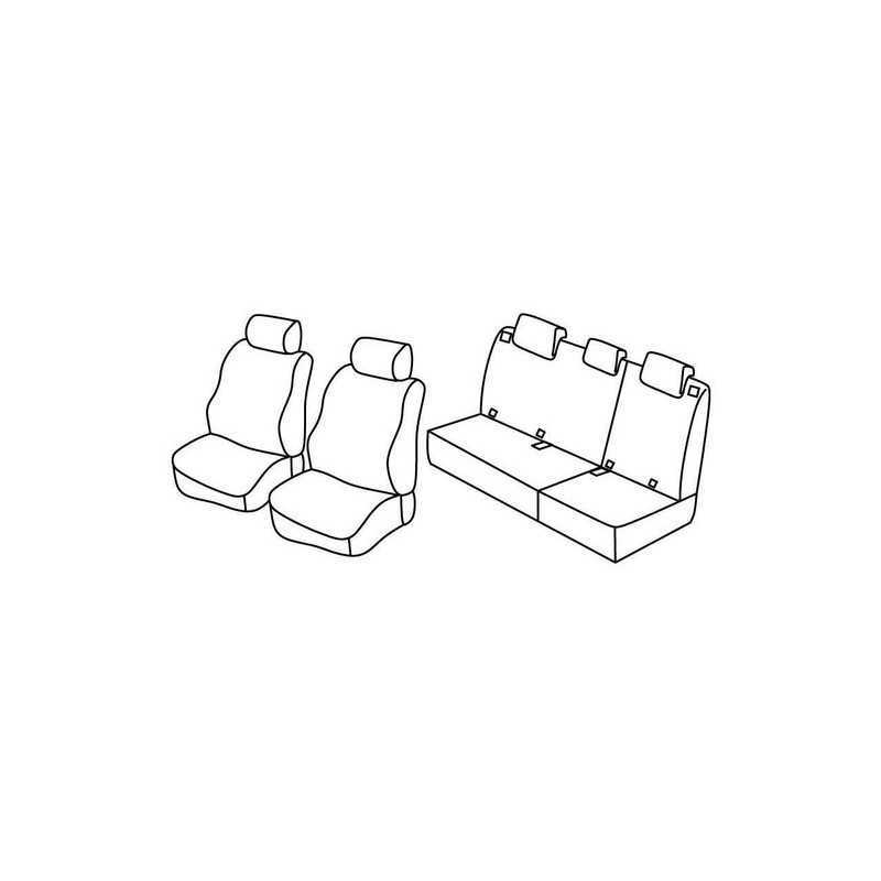Set coprisedili Superior - Grigio Nero - Kia Picanto (04 04 04 11)