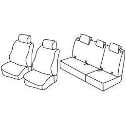 Set coprisedili Superior - Nero Grigio - Kia Picanto (04 04 04 11)