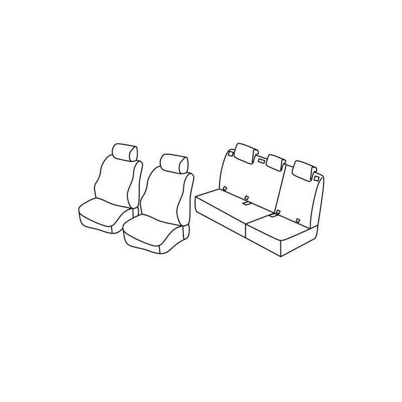 Set coprisedili Superior - Nero Grigio - Kia Picanto (04 04 04 11)