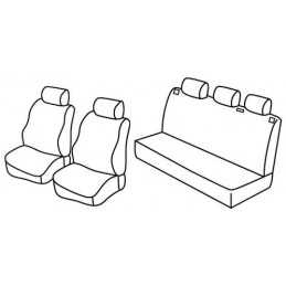 Set coprisedili Superior - Grigio Nero - Opel Corsa 5p (10 00 08 06)