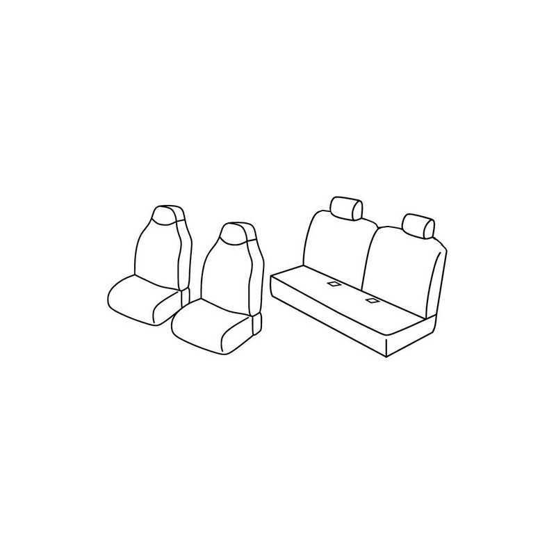 Set coprisedili Superior - Nero Rosso - Citroen C1 3p (05 05 02 12) - Citroen C1 5p (05 05 02 12) - Peugeot 107 3p (07 05 02 12)