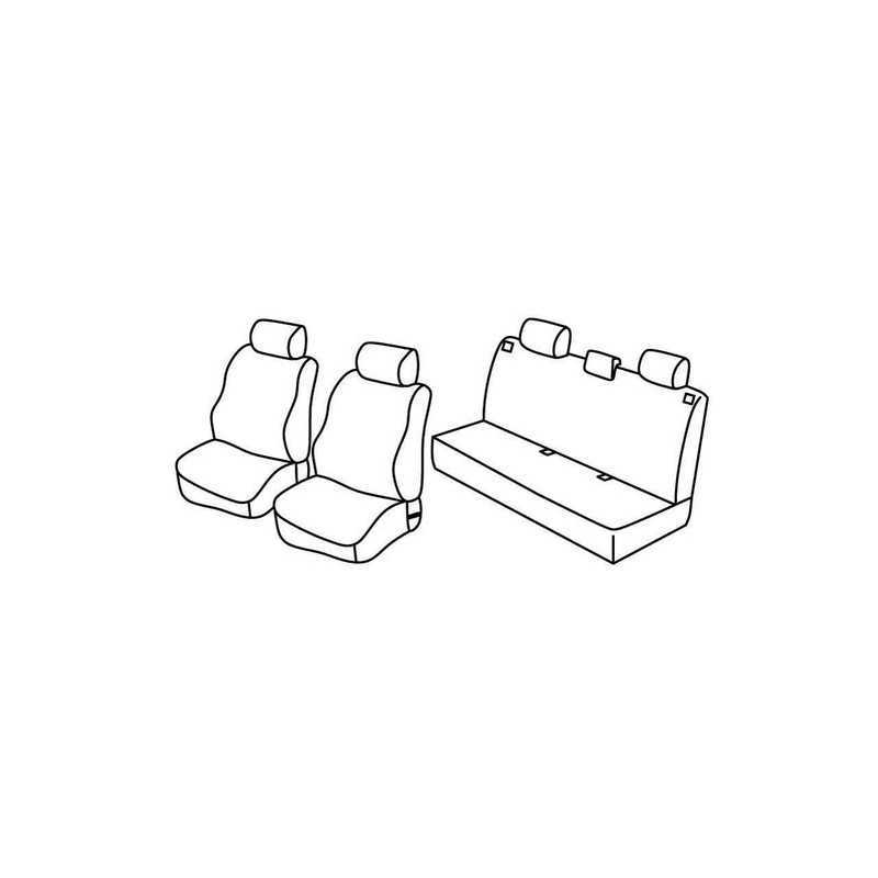 Set coprisedili Superior - Nero Rosso - Renault Clio II 3p (03 98 09 05)