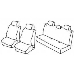 Set coprisedili Superior - Nero Grigio - Renault Clio II 3p (03 98 09 05)