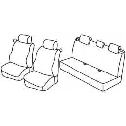 Set coprisedili Superior - Nero Blu - Renault Clio II 3p (No Community No Dinamique) (06 01 09 05)