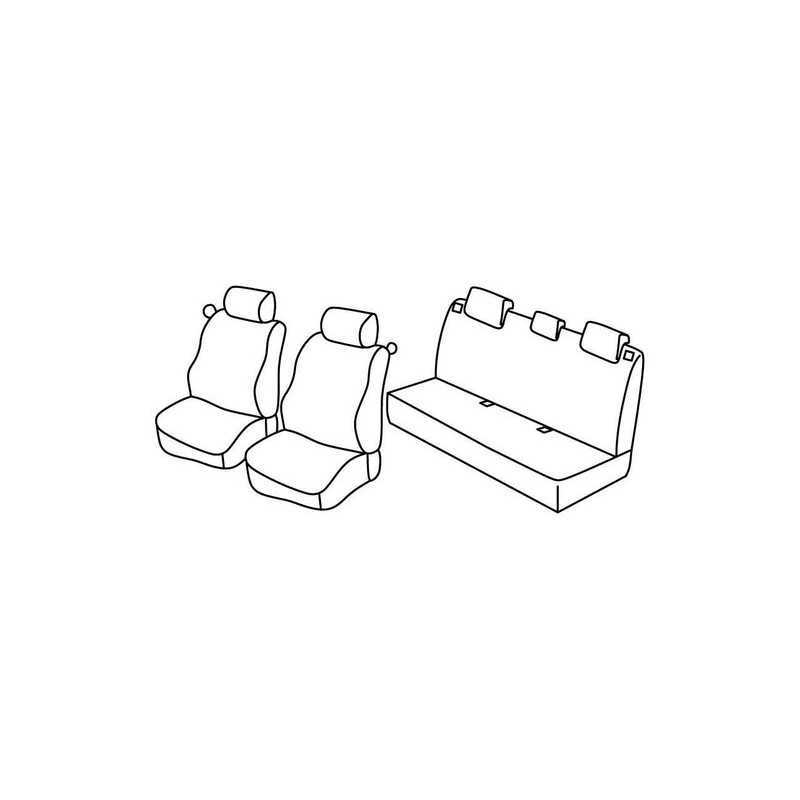 Set coprisedili Superior - Nero Rosso - Renault Clio II 3p (No Community No Dinamique) (06 01 09 05)