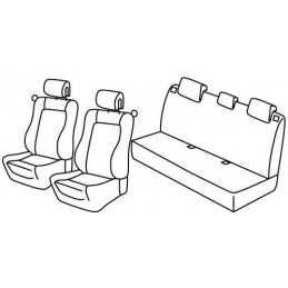 Set coprisedili Superior - Nero Grigio - Renault Clio II 3p (Community Dinamique) (06 01 09 05)