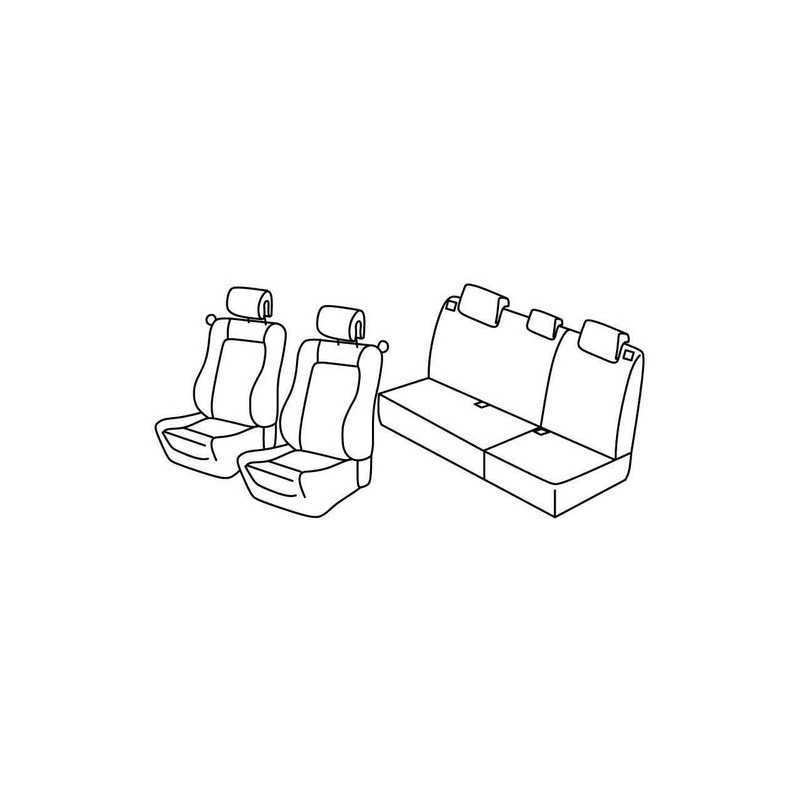 Set coprisedili Superior - Nocciola - Renault Clio II 3p (Community Dinamique) (06 01 09 05)