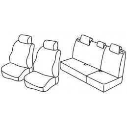 Set coprisedili Superior - Nocciola - Renault Clio II 5p (03 98 09 05)