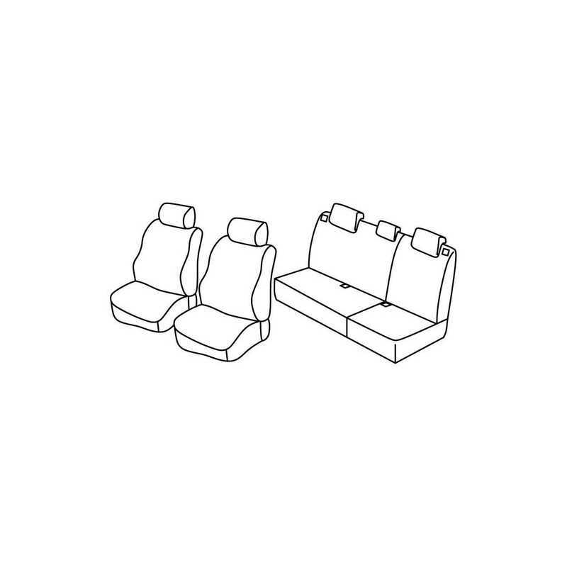 Set coprisedili Superior - Nero Blu - Renault Clio II 5p (03 98 09 05)
