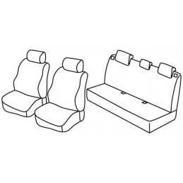 Set coprisedili Superior - Grigio Nero - Renault Clio II 5p (No Community No Dinamique) (06 01 09 05)