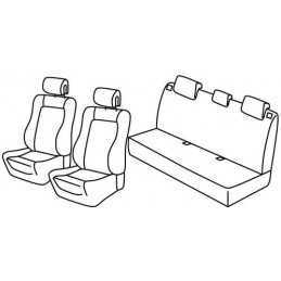 Set coprisedili Superior - Nero Grigio - Renault Clio II 5p (Community Dinamique) (06 01 09 05)