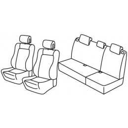 Set coprisedili Superior - Beige - Renault Clio II 5p (Community Dinamique) (06 01 09 05)