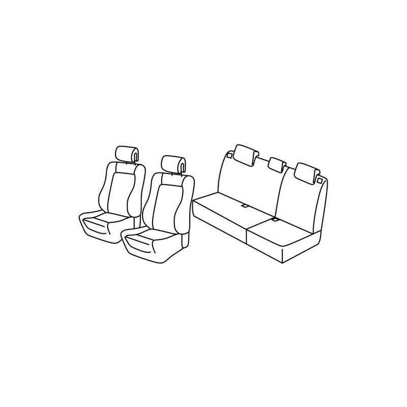Set coprisedili Superior - Nero Grigio - Renault Clio II 5p (Community Dinamique) (06 01 09 05)