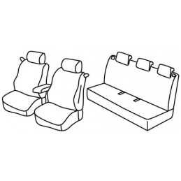 Set coprisedili Superior - Nero Rosso - Renault Clio III 3p (10 05 01 13)