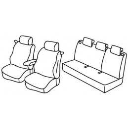 Set coprisedili Superior - Grigio Nero - Renault Clio III 3p (10 05 01 13)