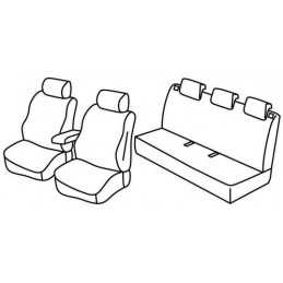 Set coprisedili Superior - Nero Rosso - Renault Clio III 5p (10 05 01 13)