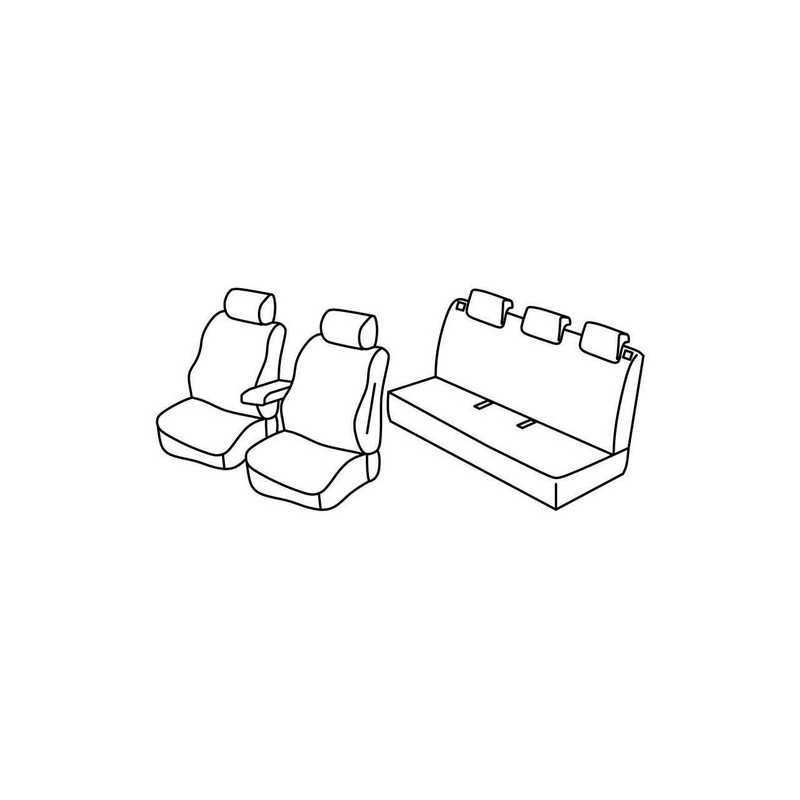Set coprisedili Superior - Nero Grigio - Renault Clio III 5p (10 05 01 13)