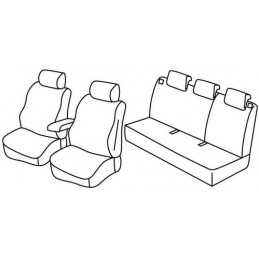 Set coprisedili Superior - Nero Grigio - Renault Clio III 5p (10 05 01 13)
