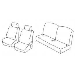 Set coprisedili Superior - Grigio Nero - Renault Twingo (fino al 2001) (03 93 2001)