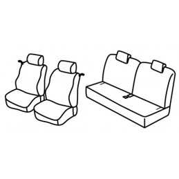 Set coprisedili Superior - Nero Blu - Renault Twingo (dal 2002) (2002 05 07)