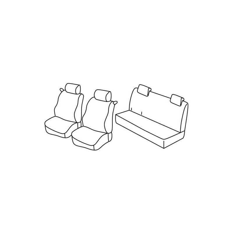 Set coprisedili Superior - Nero Rosso - Renault Twingo (Access Expression) (06 07 09 11)