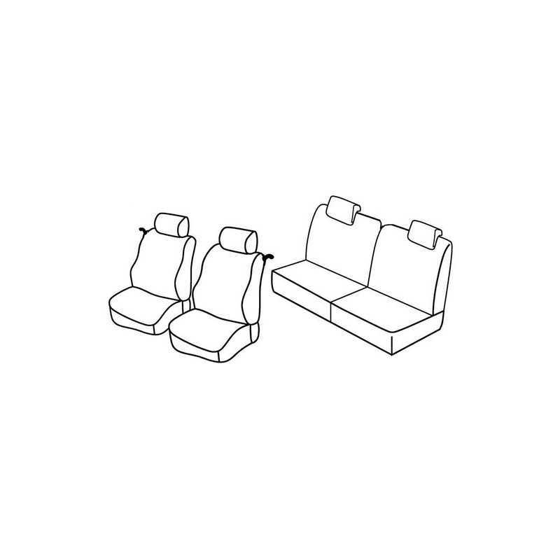 Set coprisedili Superior - Nero Rosso - Renault Twingo (Dinamique) (06 07 09 11)