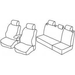 Set coprisedili Superior - Nero Blu - Skoda Fabia 5p (05 07 01 15)