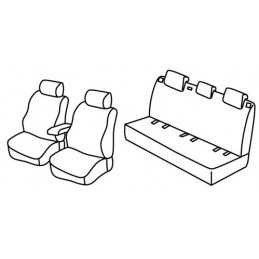Set coprisedili Superior - Nero Rosso - Skoda Fabia 5p (Active) (02 15 )