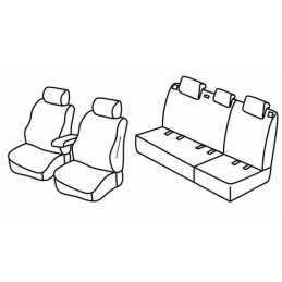 Set coprisedili Superior - Nero Grigio - Skoda Fabia Wagon (04 15 )
