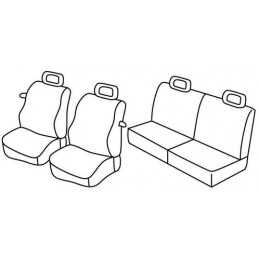 Set coprisedili Superior - Nero Rosso - Seat Arosa (02 97 06 04) - Volkswagen Lupo (06 98 07 05)