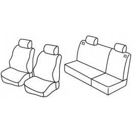 Set coprisedili Superior - Grigio Nero - Volkswagen Polo 3p (fino al 8 1999) (08 94 08 99) - Volkswagen Polo 5p (fino al 8 1999)